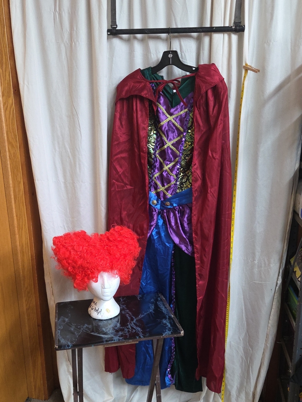 Adult Hocus Pocus Winifred Costume,cape And Wig Womens XL 16-18